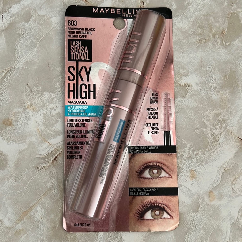 MAYBELLINE NY,  Brownish Black Máscara, SKY HIGH , Waterproof